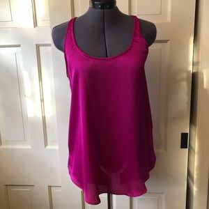 Eight Sixty Fuchsia Racerback Blouse